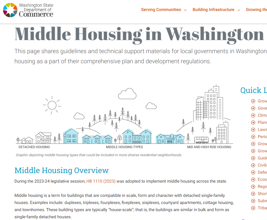 Commerce Middle Housing Webpage