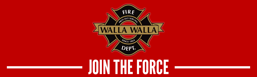 Walla Walla Fire Department logo with text that reads Join the Force