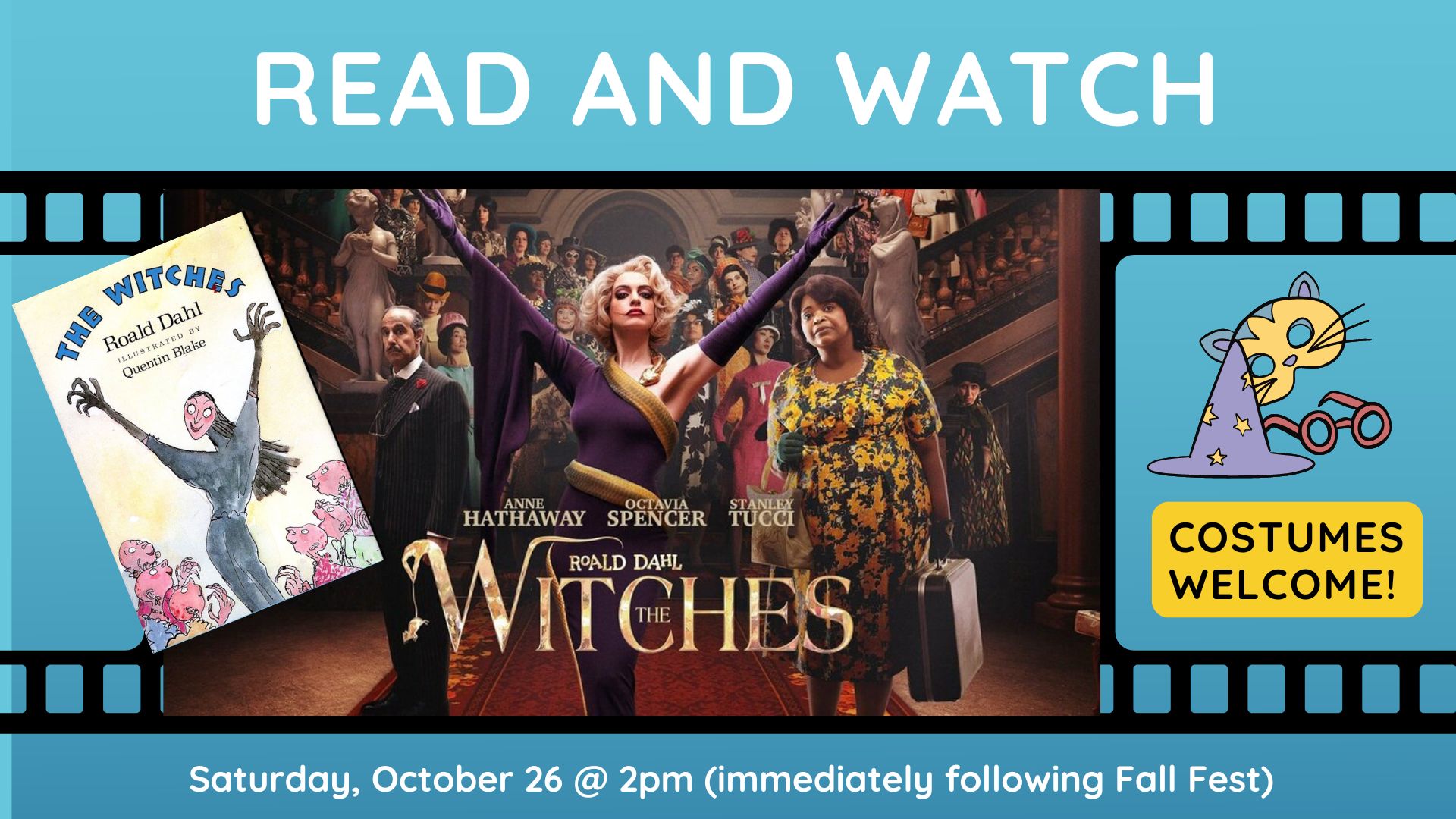 Updated: Read and watch (Witches) October 26, 2024 at WWPL @2pm