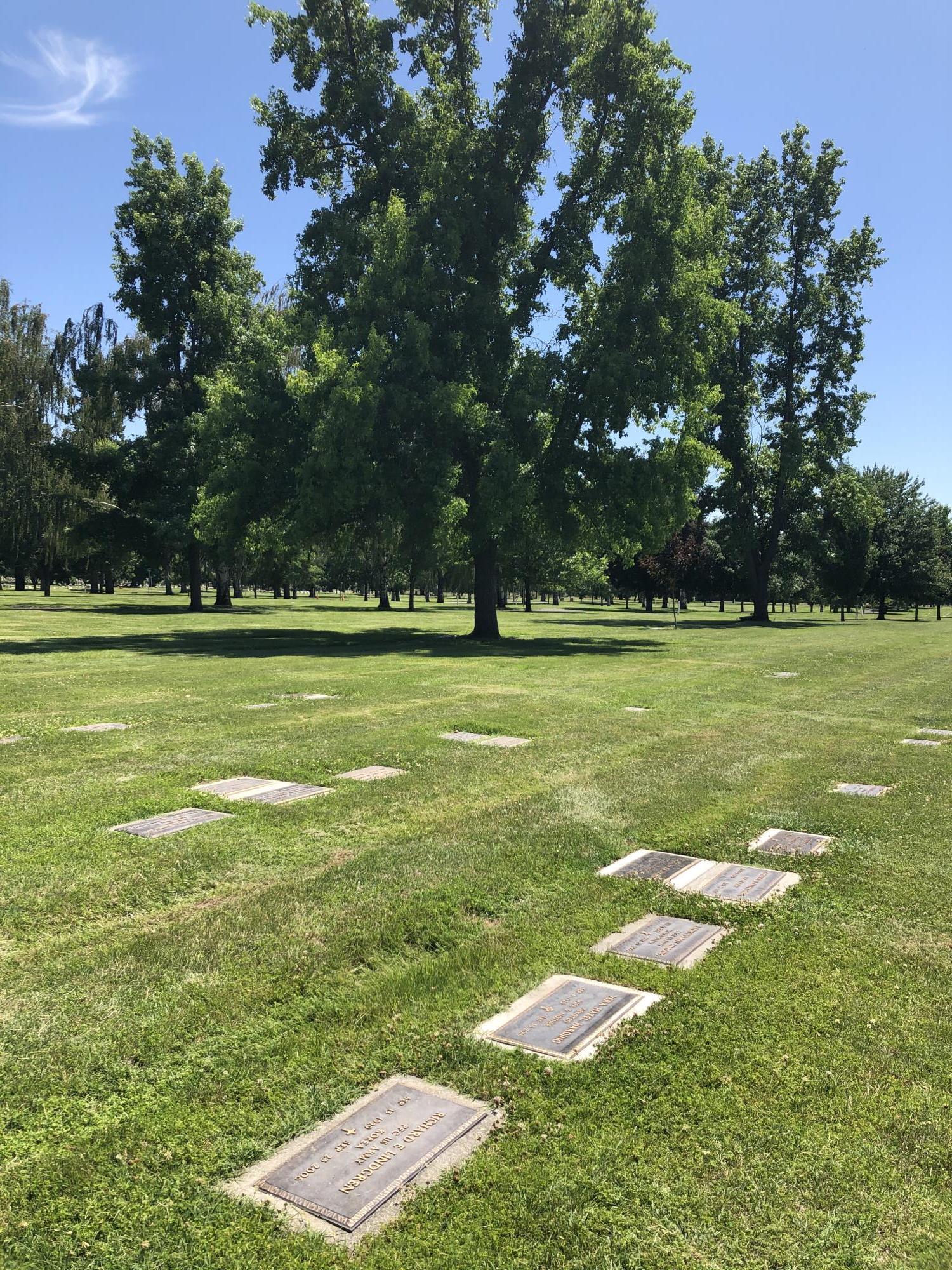 Cemetery Plot Location - VE 109 Flat Marker Section