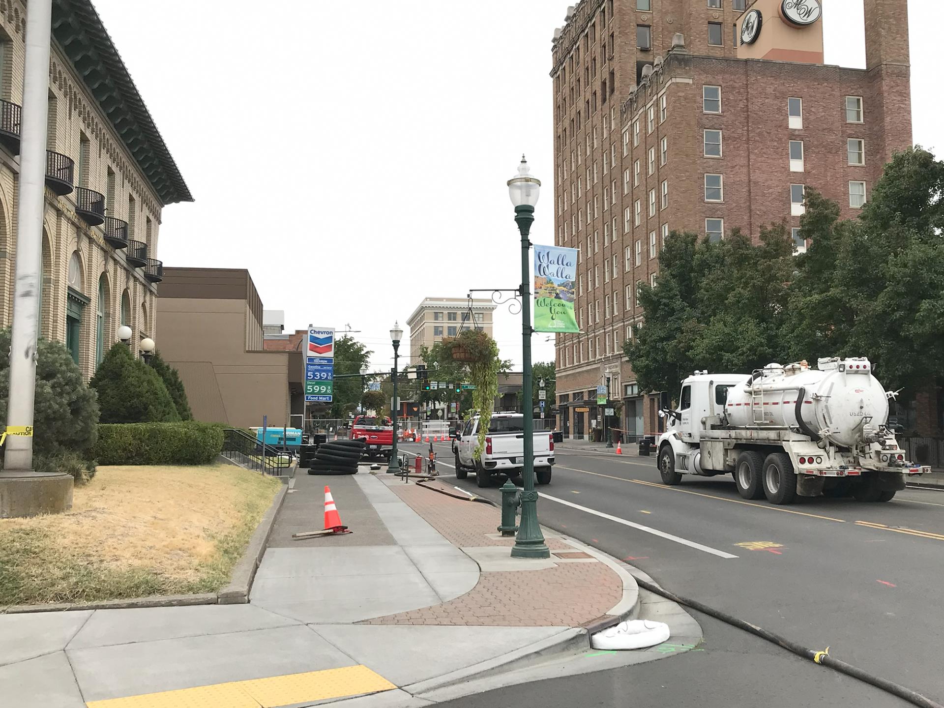 A view of the current operations on 2nd Avenue, looking south from Sumach Street, in the early afternoon of Sept. 24, 2023.