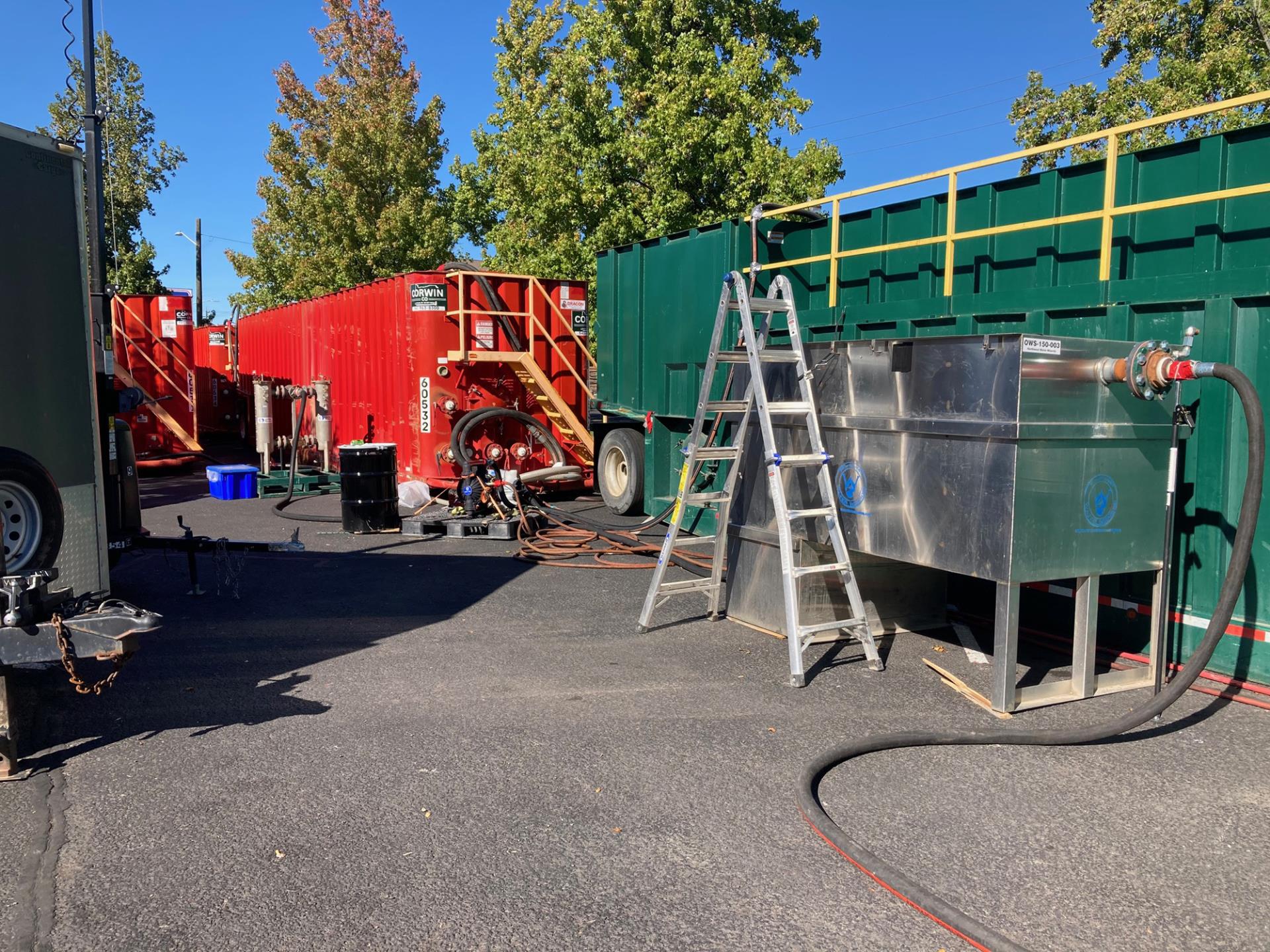 Components of a system to filter contaminants out of water