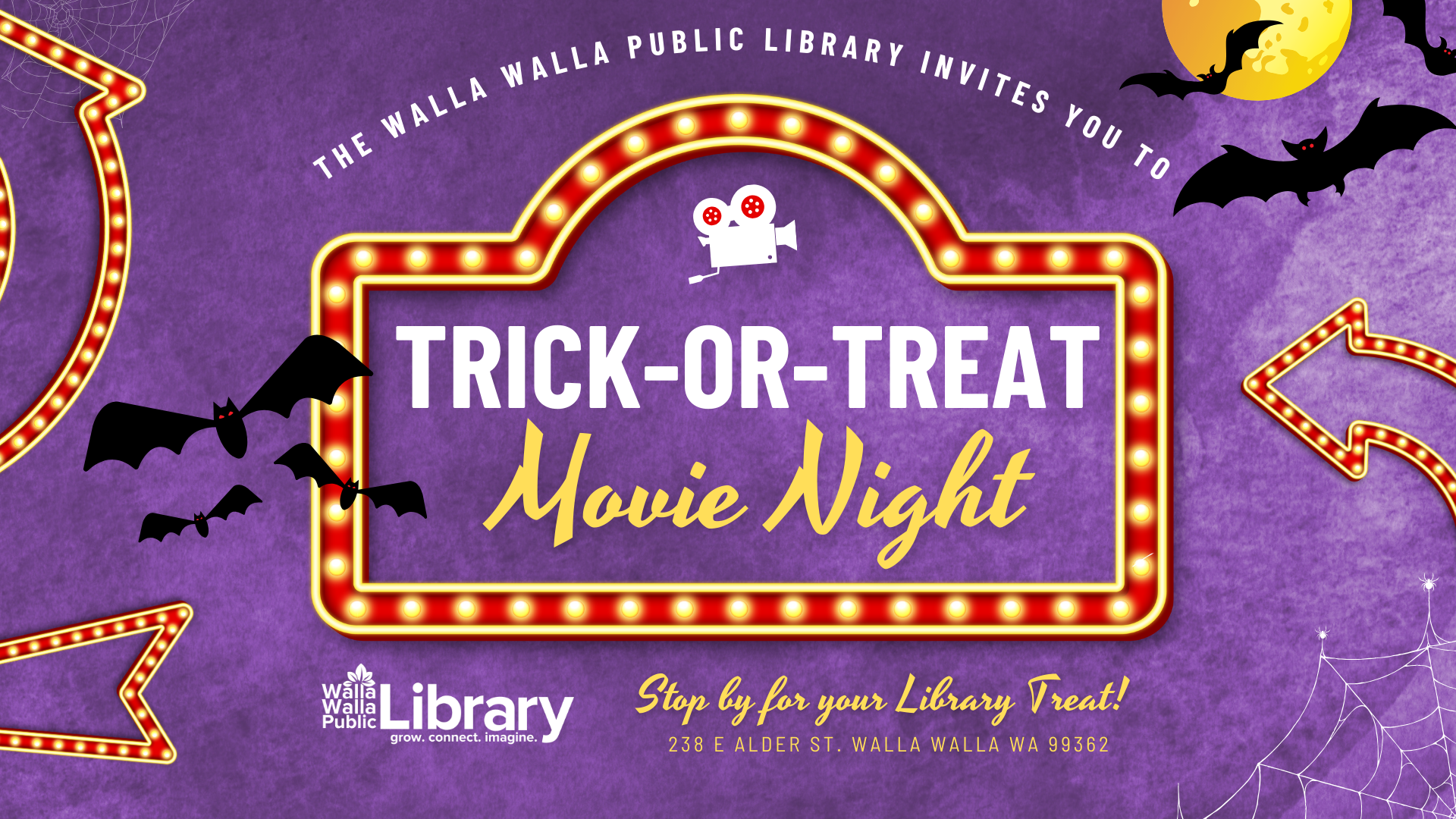 Copy of Purple Red Colorful Halloween Movie Party Flyer (2)