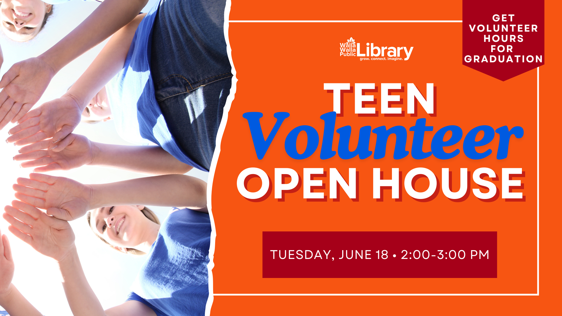 Teen volunteer open house